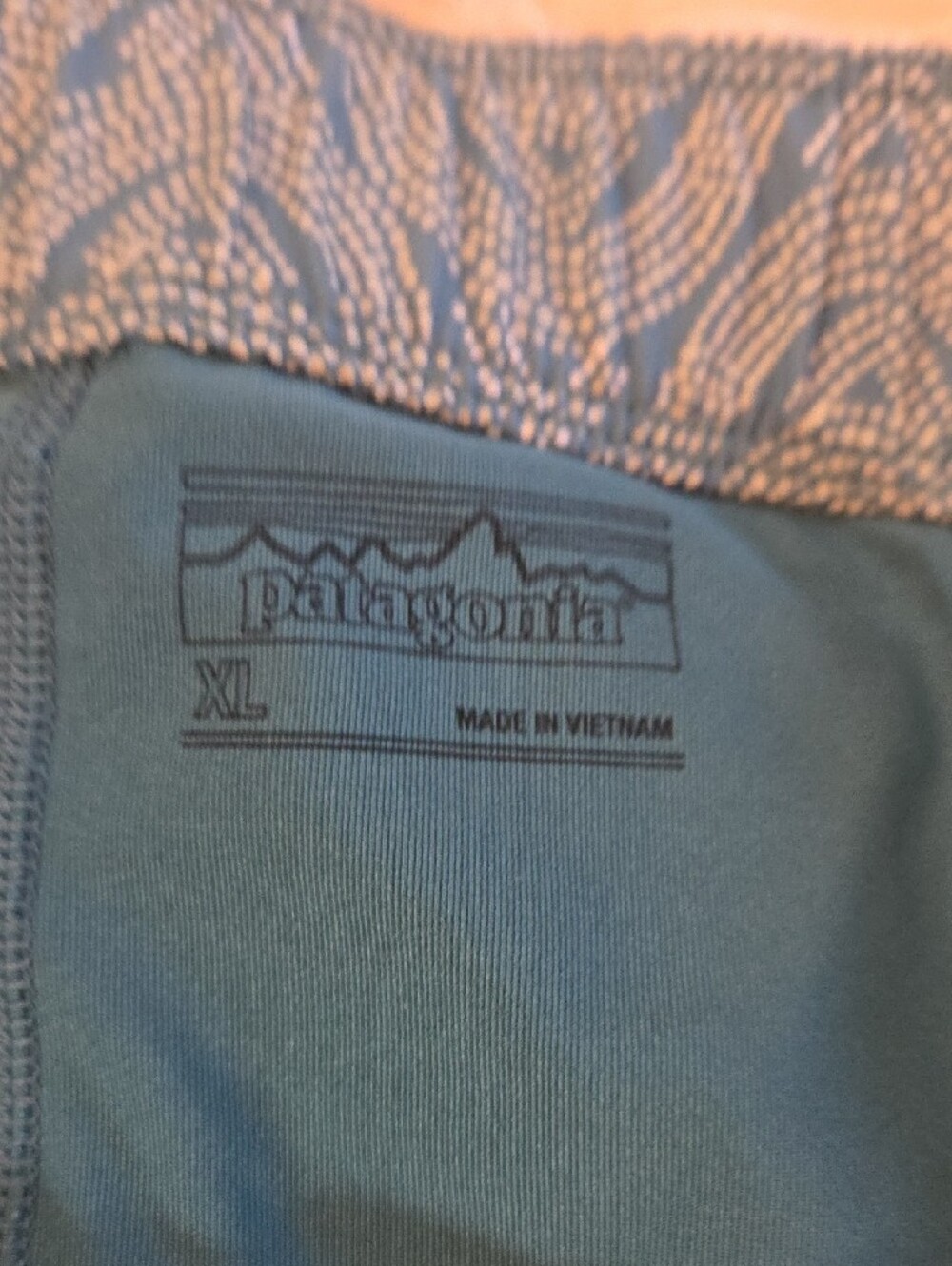 Patagonia Blue Wave-Pattern Drawstring Mini Skort - Picture 3 of 3